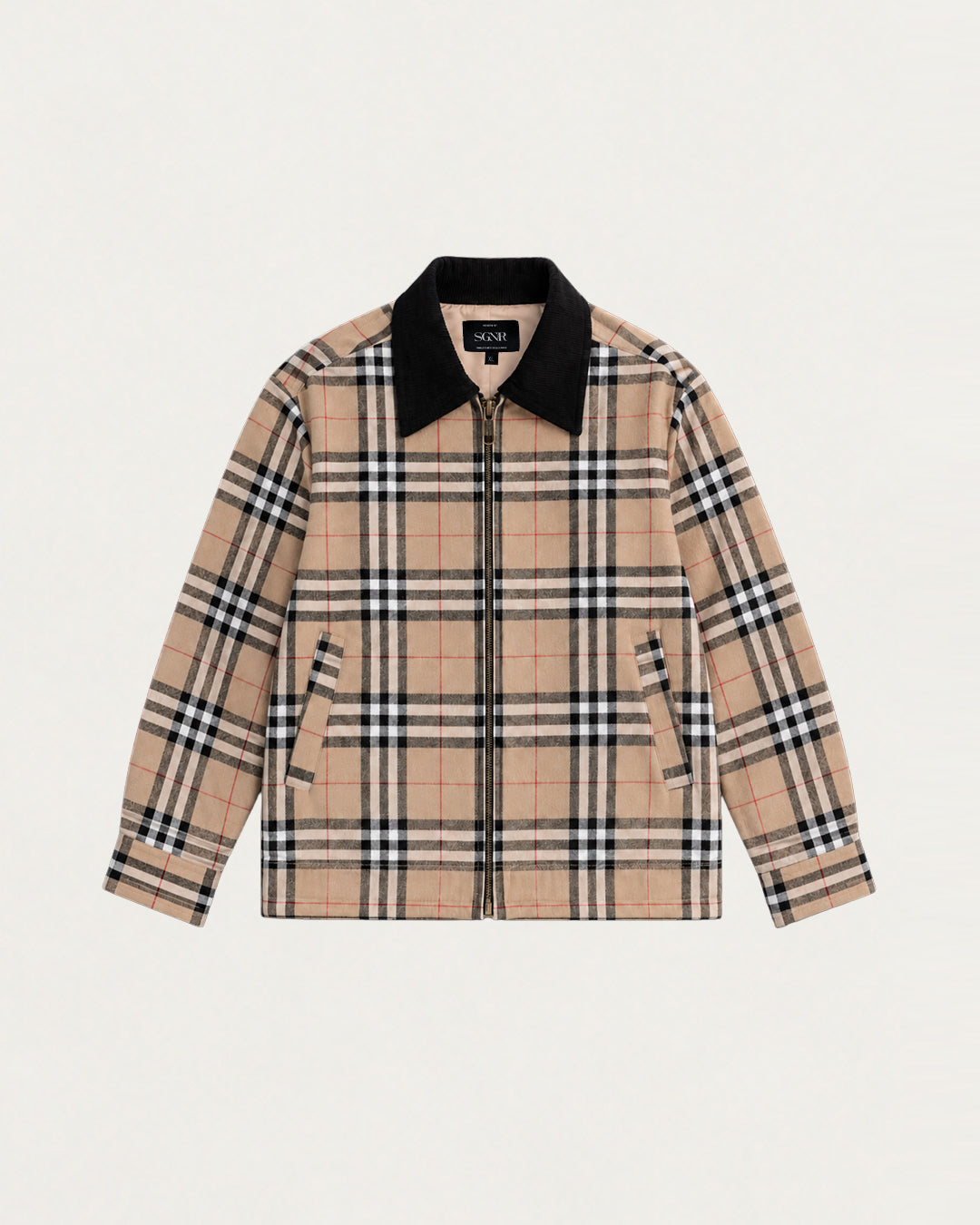 Milano Pleat Jacket - Vintage Camel Plaid