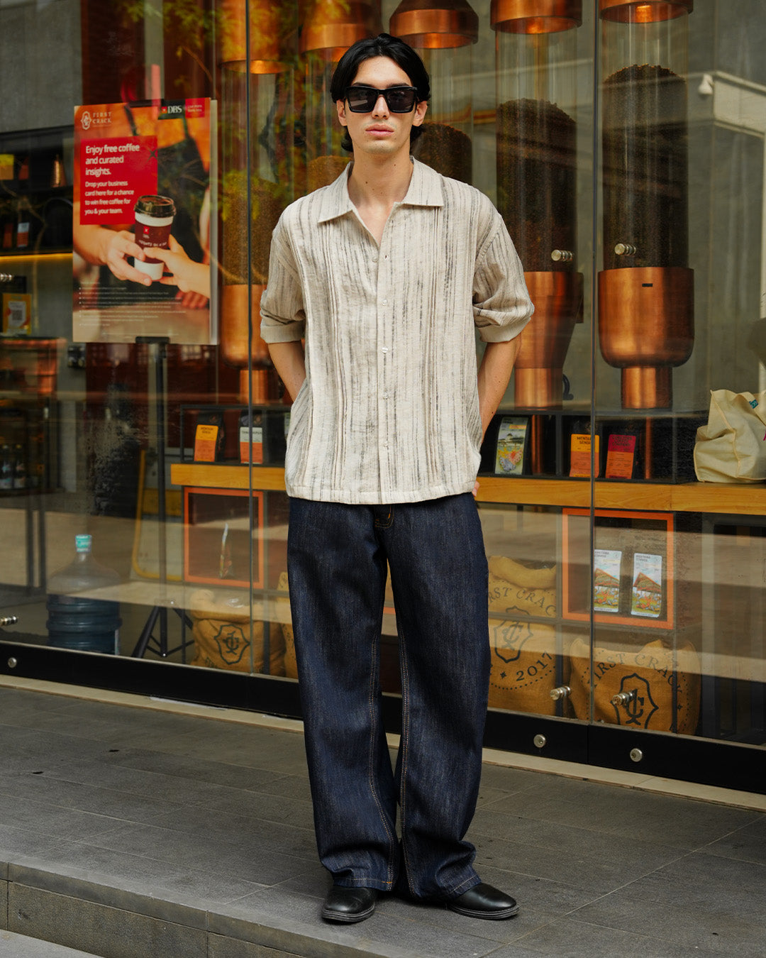 Pintuck Abstract Shirt