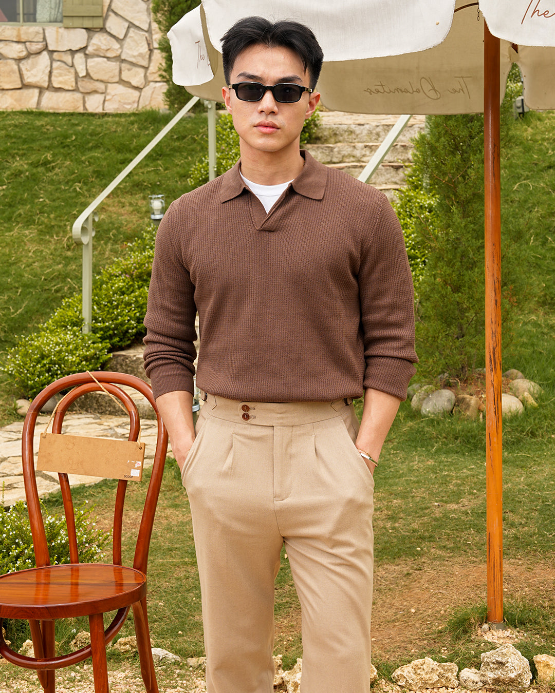 Essentials Polo Knitwear - Coffee