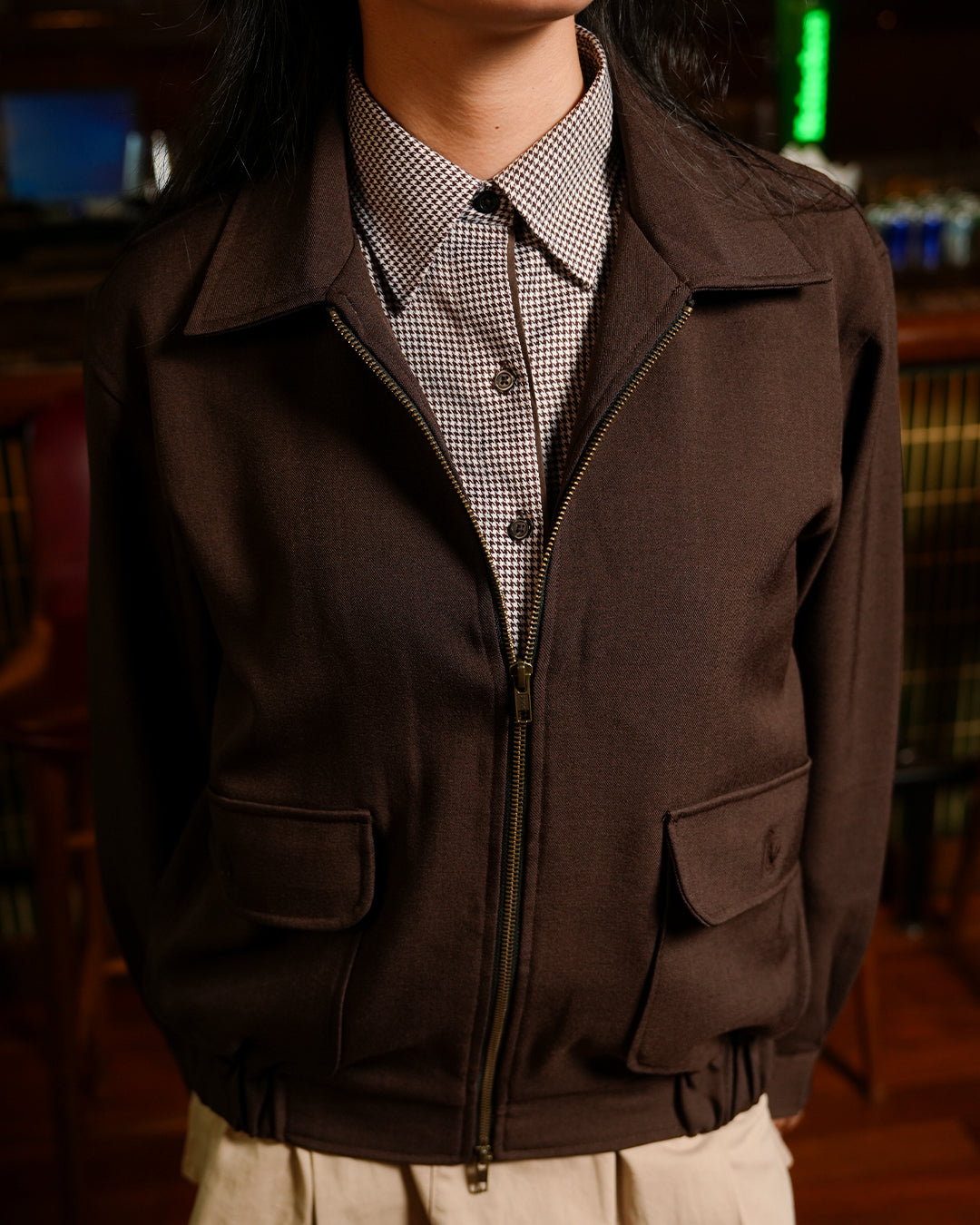 Bomber Forevan Jacket - Coffee