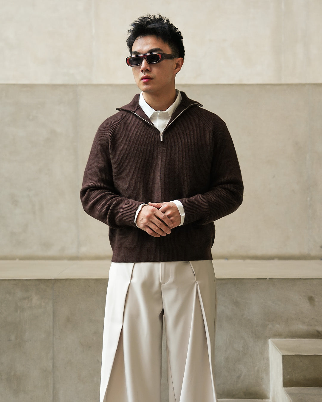 Minimal Knitwear Half Zip