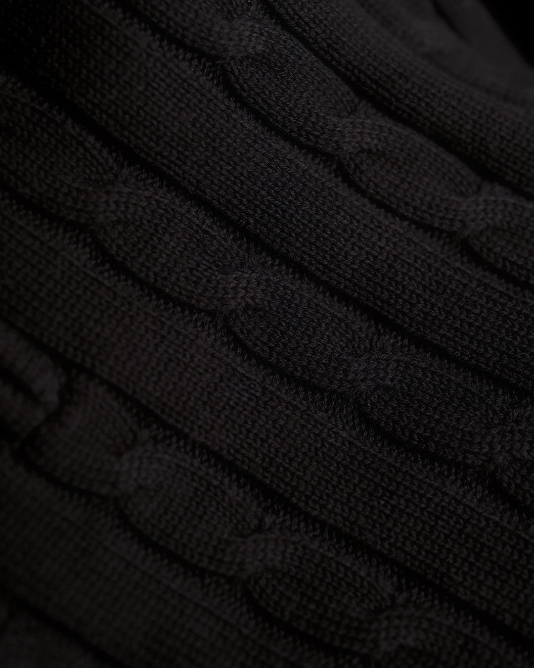 Cable-Knit Cotton GG Half-Zip Sweater