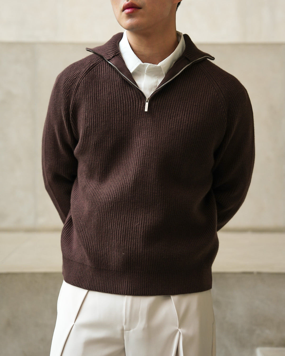 Minimal Knitwear Half Zip