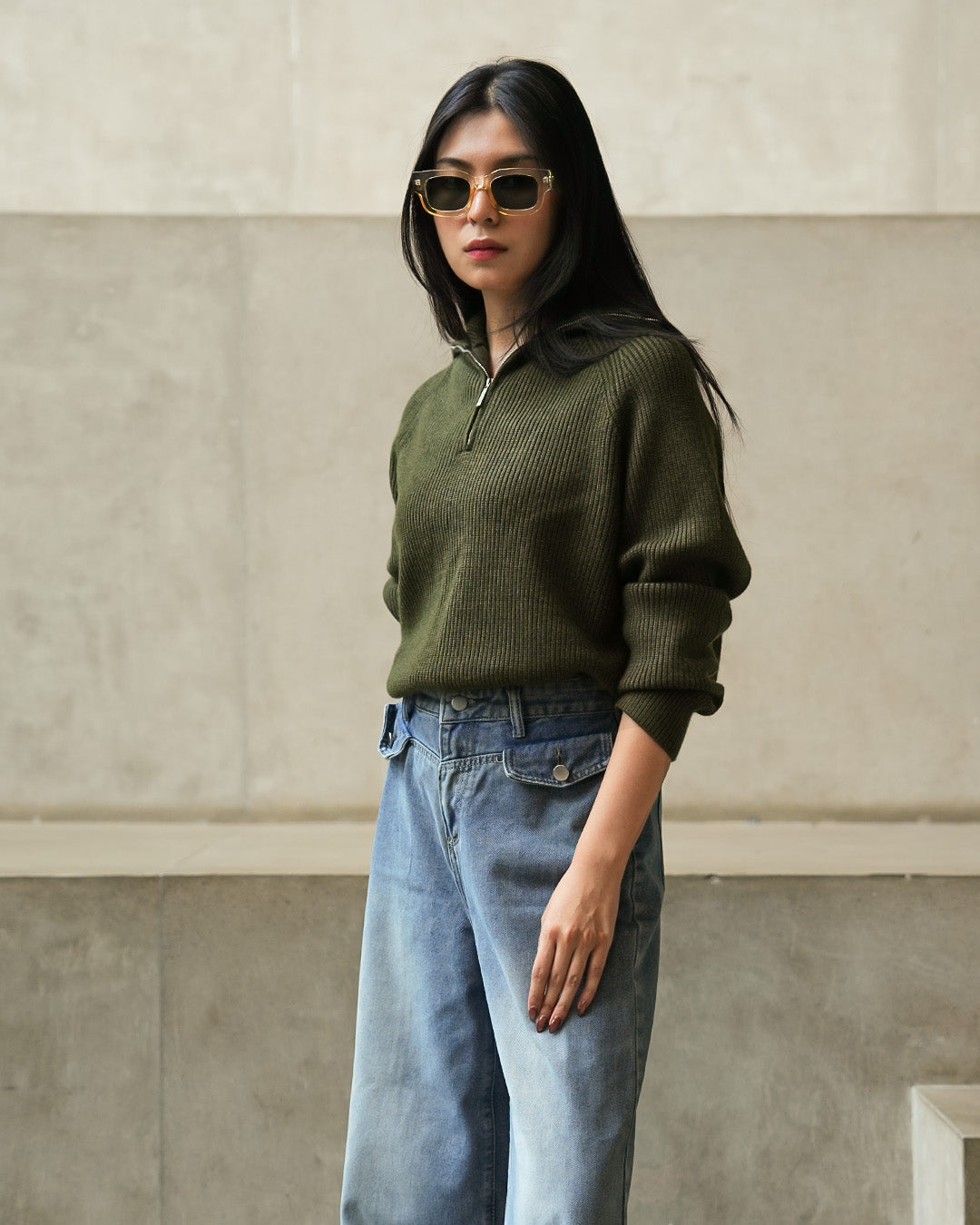 Minimal Knitwear Half Zip