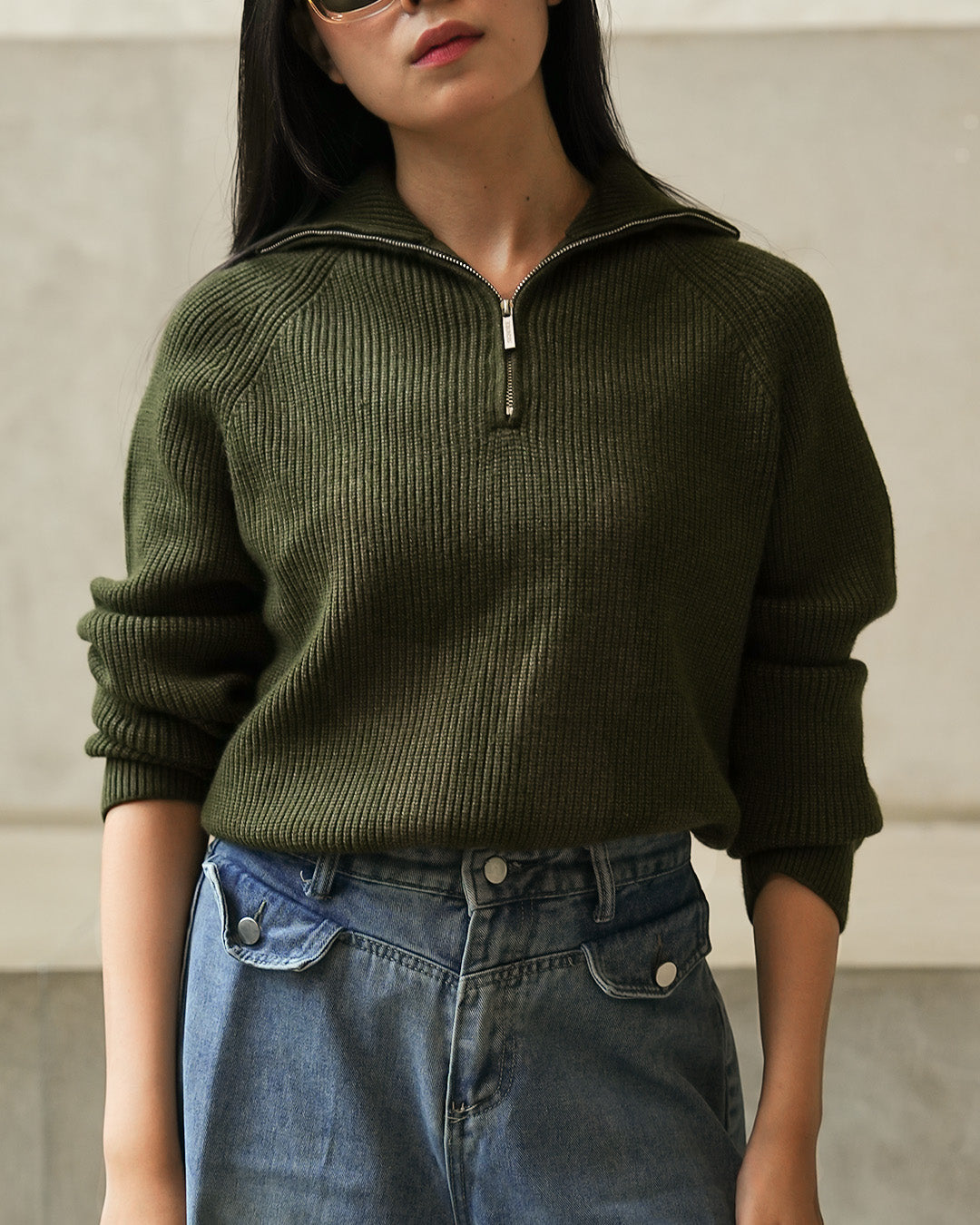 Minimal Knitwear Half Zip
