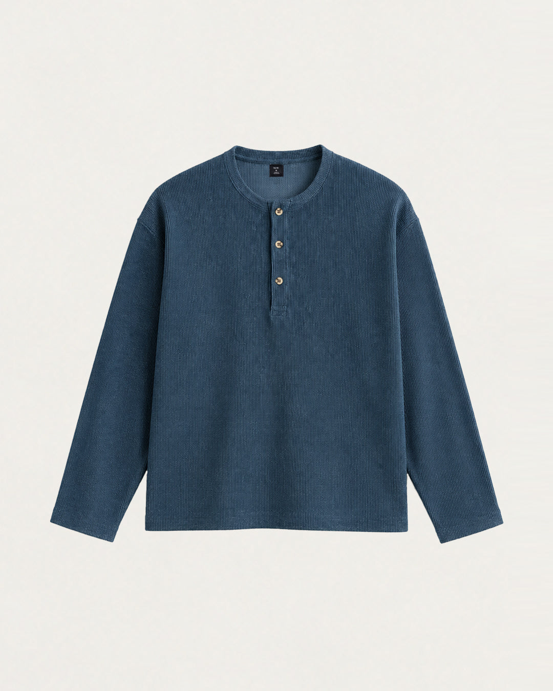 Henley Waffle Texture Longsleeve