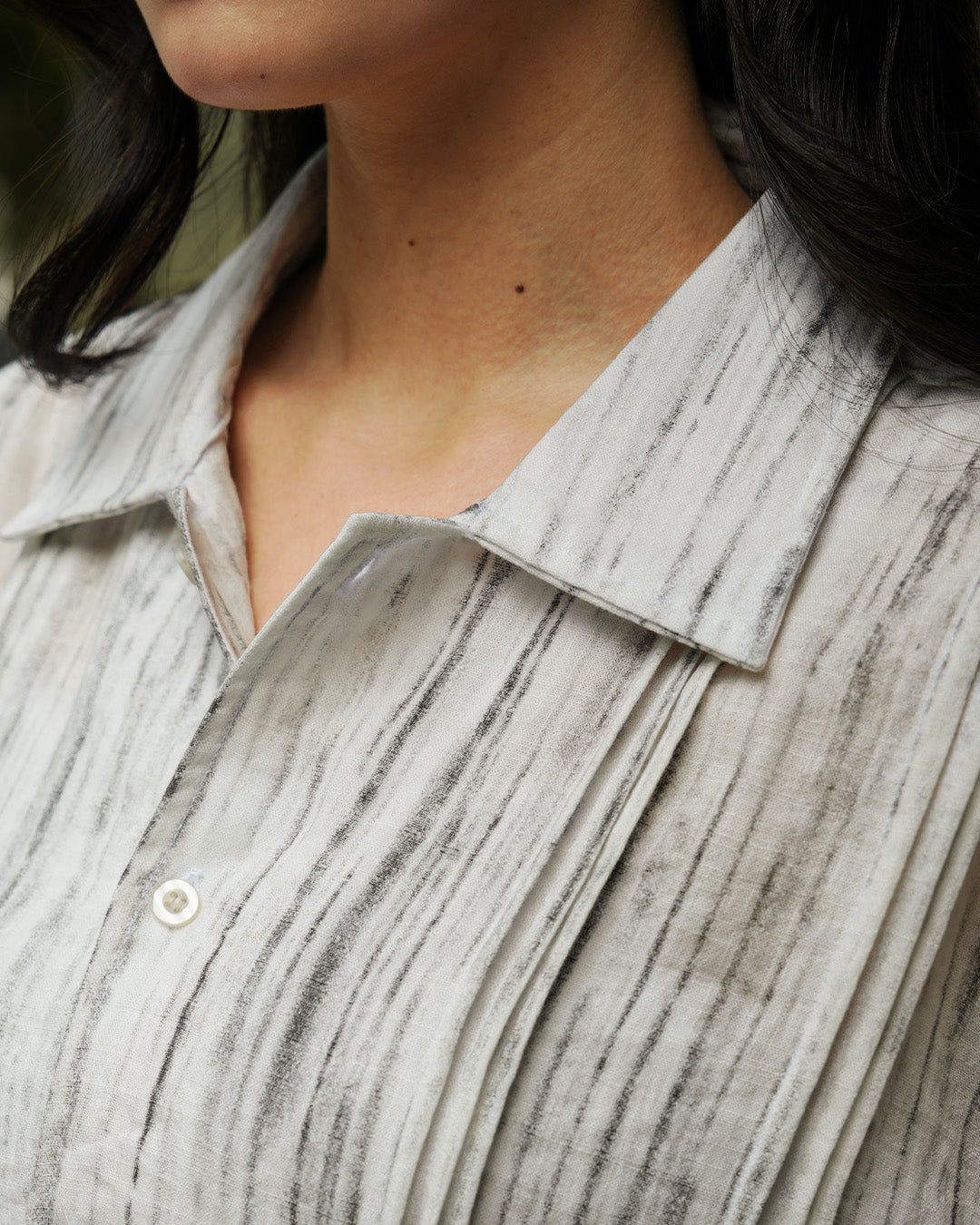 Pintuck Abstract Shirt
