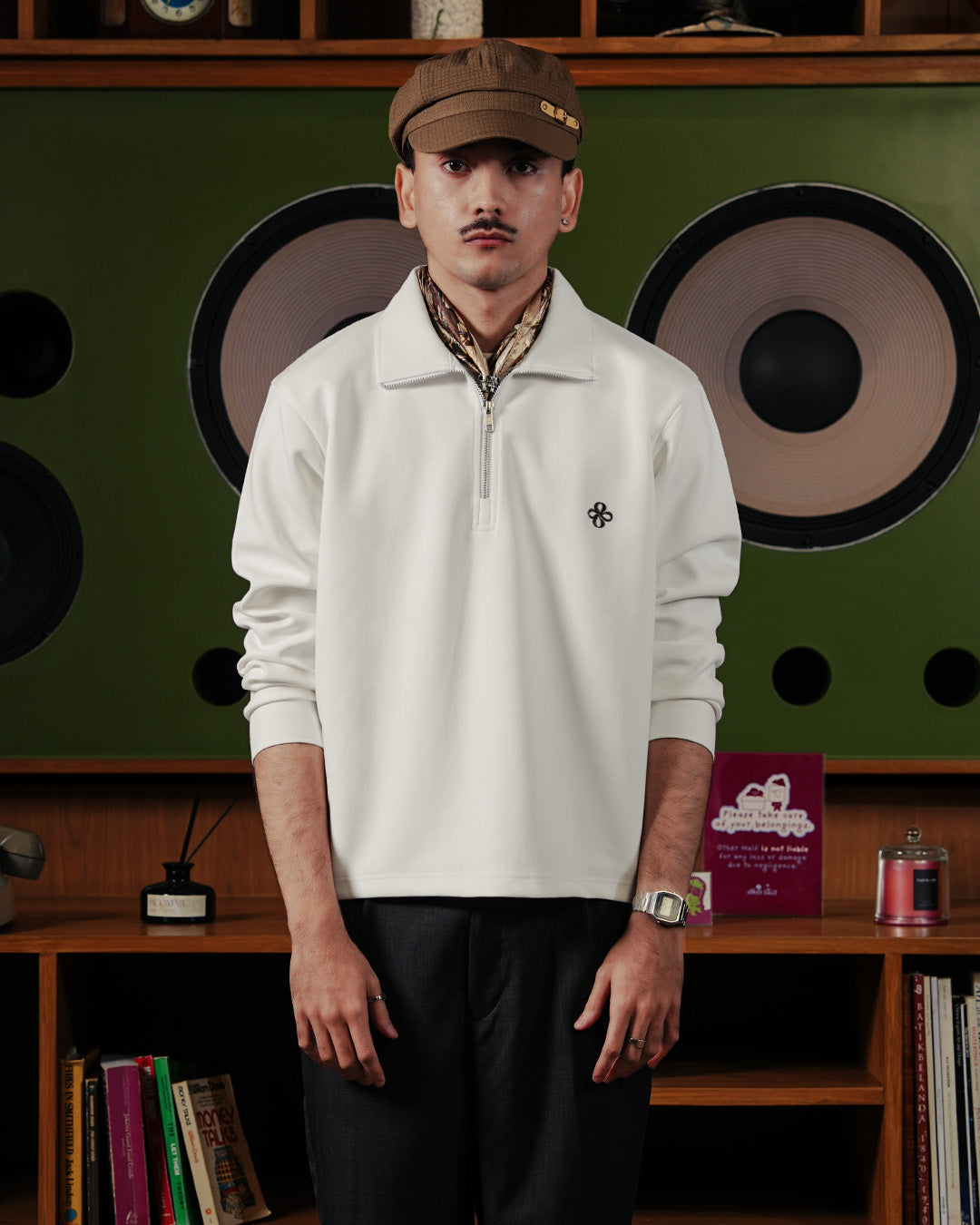 Half Zip Bordir Maison Polo