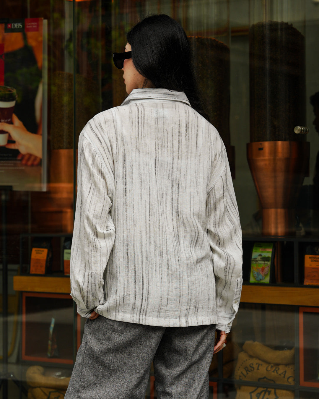 Pintuck Abstract Shirt