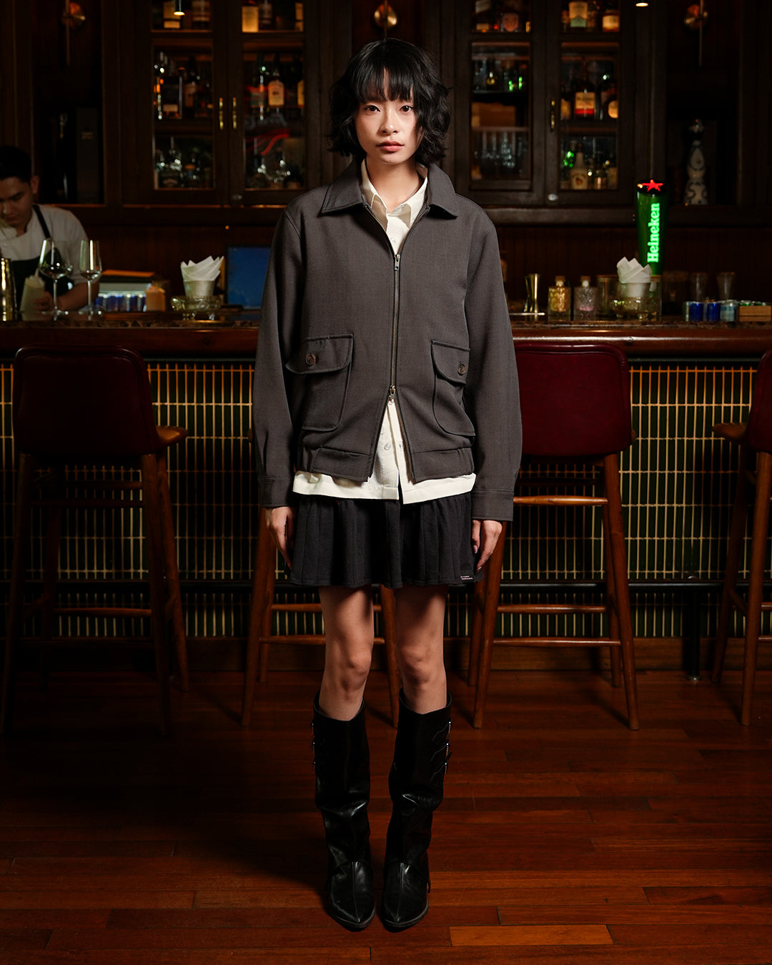 Bomber Forevan Jacket - Dark Gray