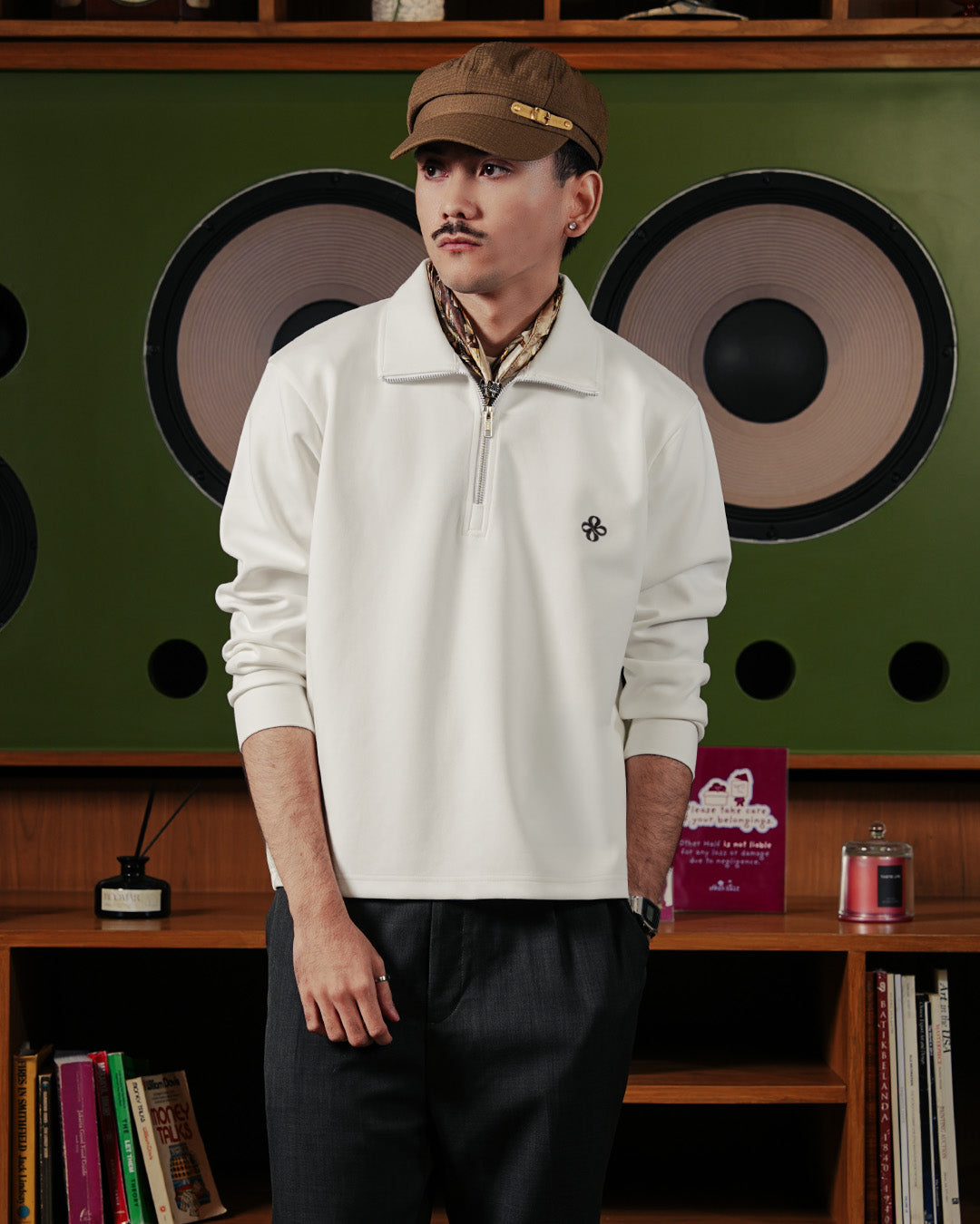 Half Zip Bordir Maison Polo