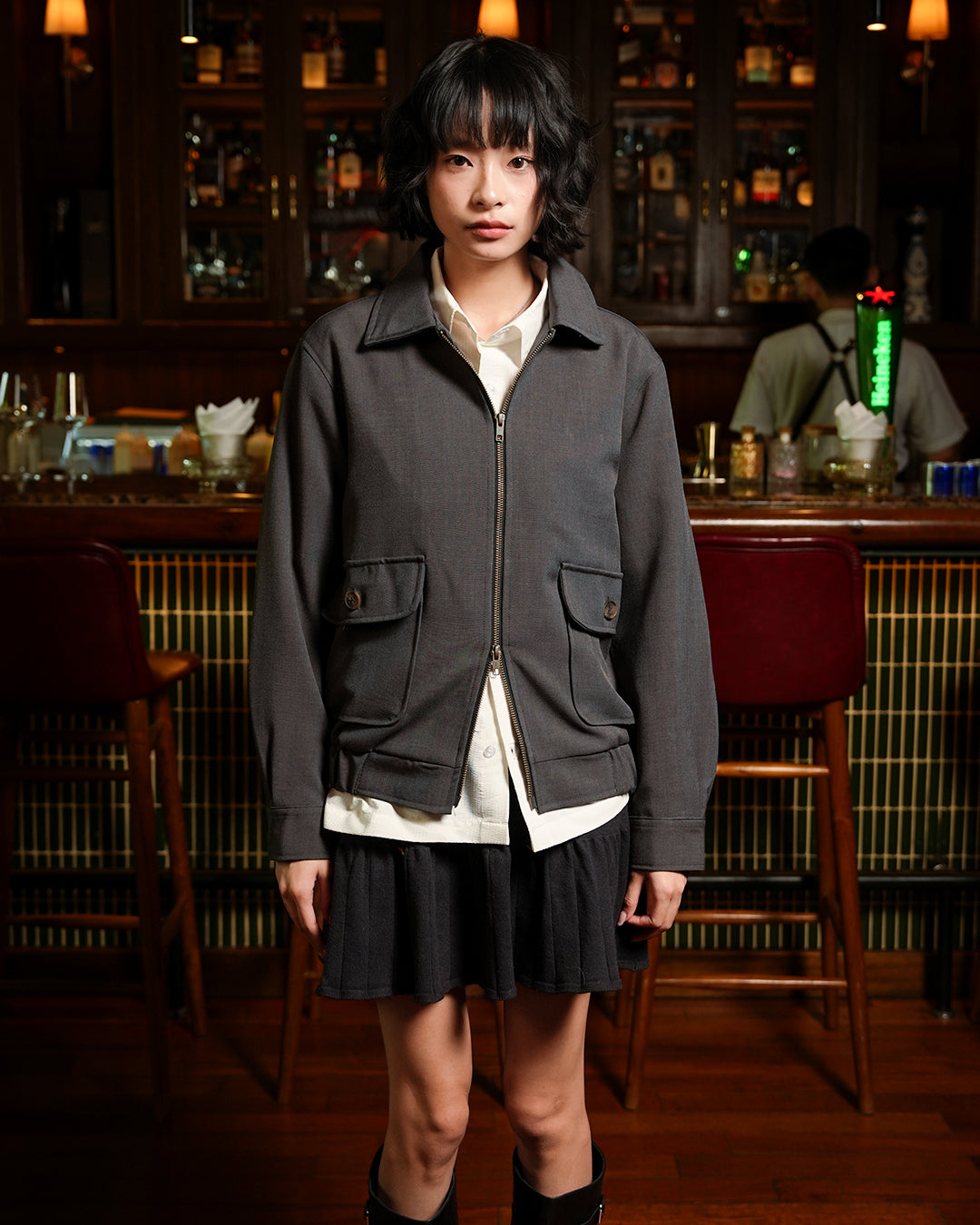 Bomber Forevan Jacket - Dark Gray