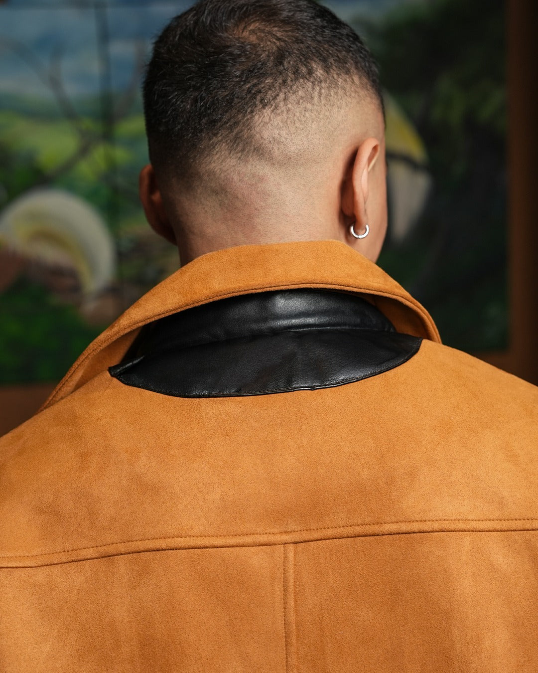 Jacket Seam Minimalis Suede Mix Leather
