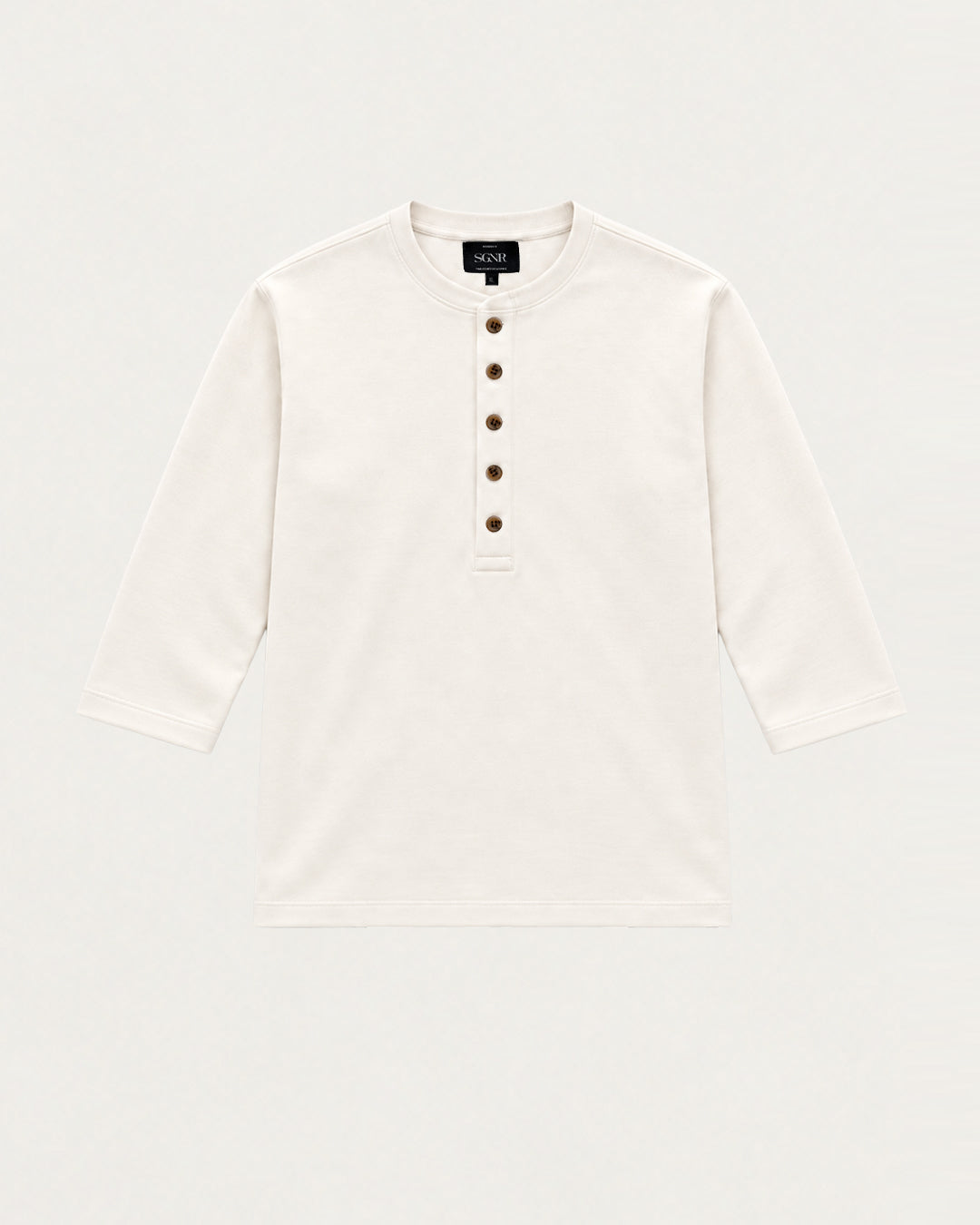 Henley Shirt BreezeWear 2.0 - 3/4 Sleeve  - White